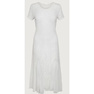 New Oak+Fort Sheer Lace Short Sleeve Midi Dress Size Small
